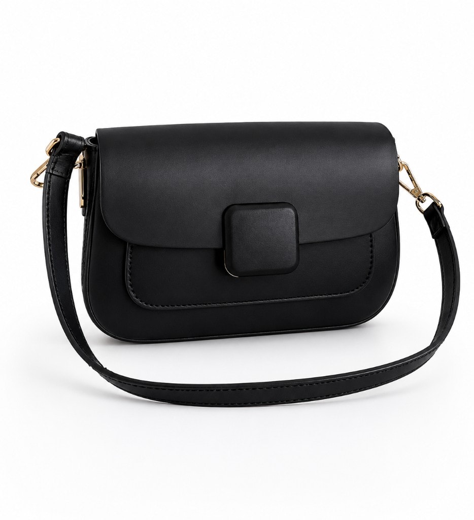 Milano Classic Shoulder Bag Black — вид спереди