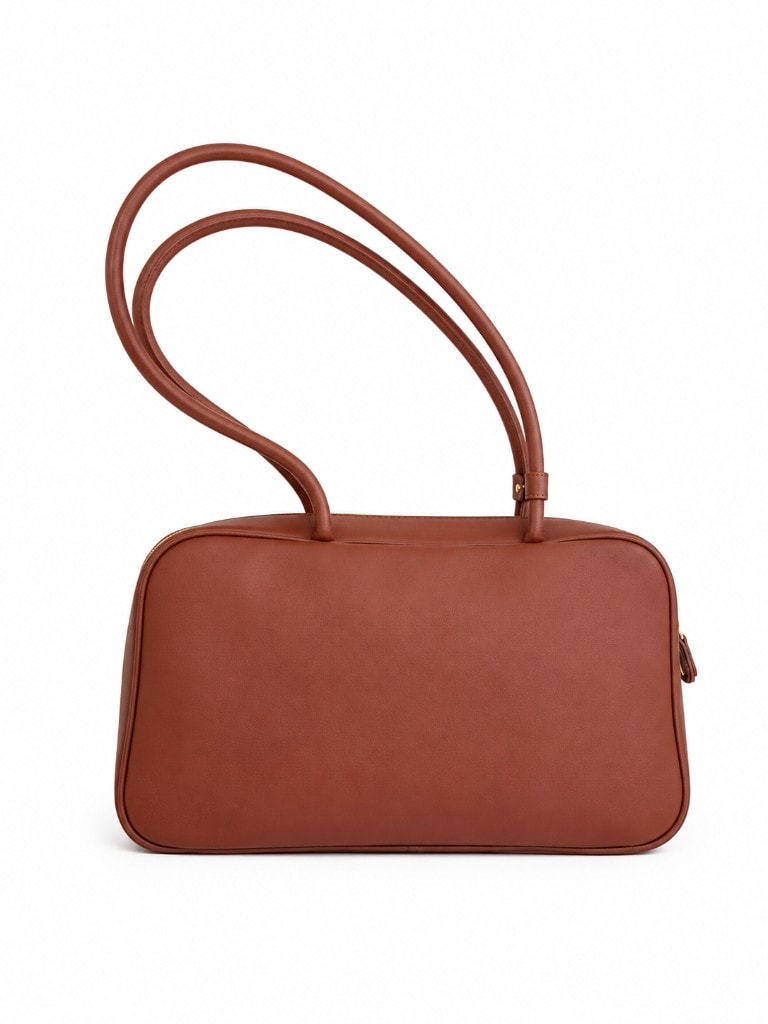 The Essential Shoulder Bag Tan Cognac спереди